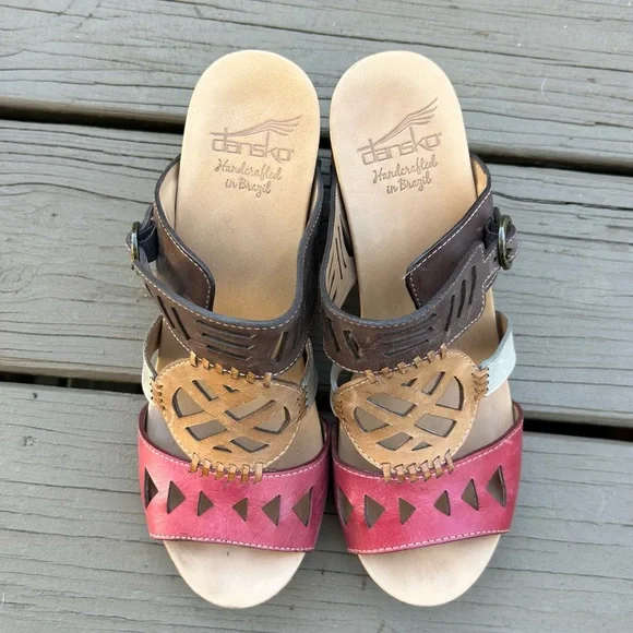 Dansko Multicolor Leather Sandals - Picture 10 of 11